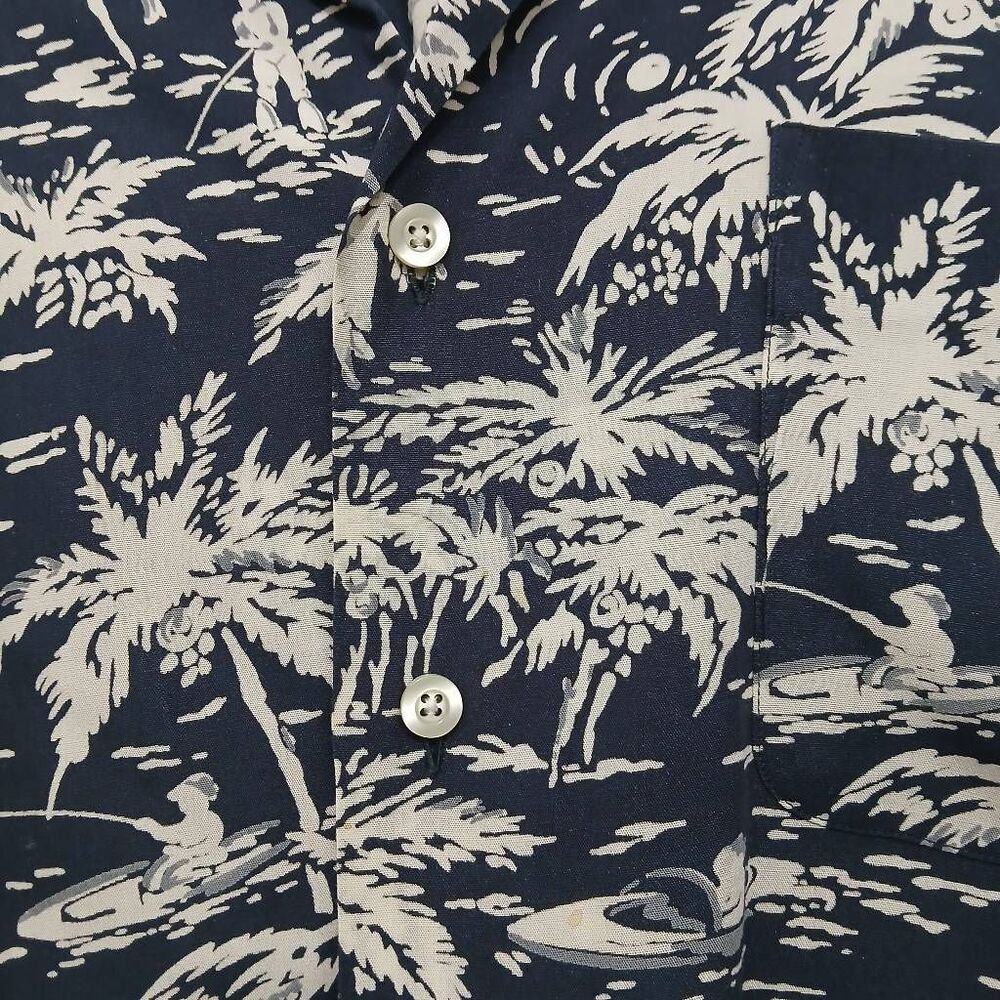 Vintage polo ralph lauren mens xl caldwell shirt Hawaiian blue Miami yacht wear - Picture 2 of 8